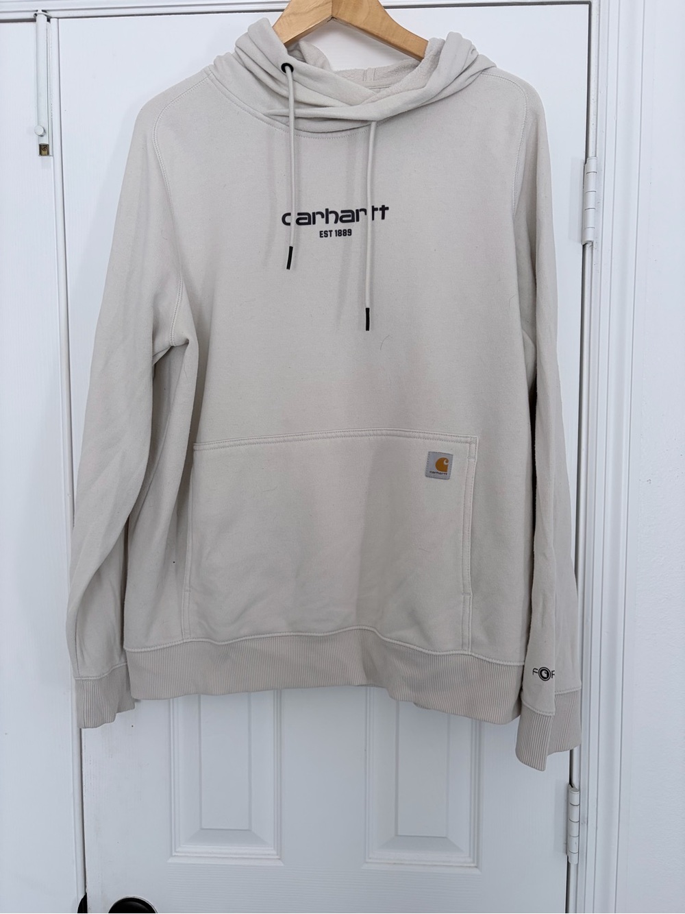 Carhartt Force Women Light Sandstone Crewneck Hoodie Size XL